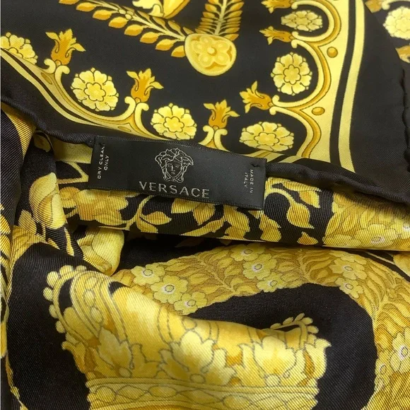 Versace Barocco Silk Scarf Unisex